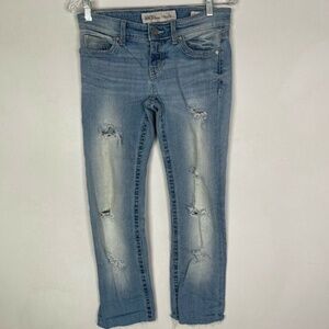 BKE Stella Straight Leg Distressed Jeans Buckle Denim Stretch Womens Size 26